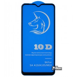 Защитное стекло для Samsung A107 Galaxy A10s (2019), M017 Galaxy M01s, 3D, Titanium, черное