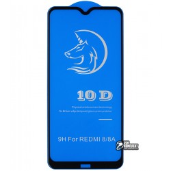 Защитное стекло для Xiaomi Redmi 8, Redmi 8A, 3D, Titanium, черное