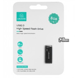 Флешка 8 Gb USAMS US-ZB204 USB2.0 USB Flash Disk, iron grey