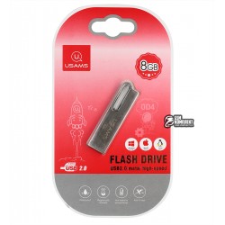 Флешка 8 Gb Usams US-ZB096 Aluminum Alloy, USB Flash Disk, silver