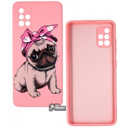 Чехол для Samsung A515 Galaxy A51 (2020), ART Мопс, силиконовый
