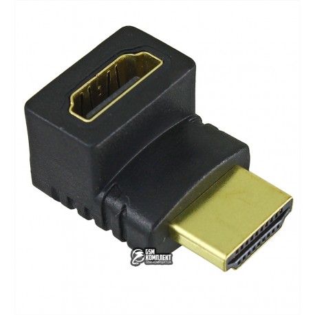 Переходник угловой вертикальный, штекер HDMI - гнездо HDMI, Cablexpert A-HDMI90-FML, 90 градусов