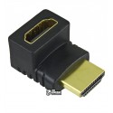Перехідник кутовий вертикальний, штекер HDMI - роз єм HDMI, Cablexpert A-HDMI90-FML, 90 градусів