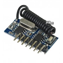 Модуль RF приймача 433МГц 4-х канальний з антеною, RX480E