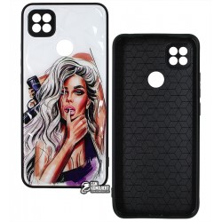 Чехол для Xiaomi Redmi 9C, Ladies purple Prism, пластик-силикон
