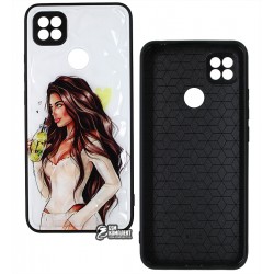 Чехол для Xiaomi Redmi 9C, Ladies yellow Prism, пластик-силикон