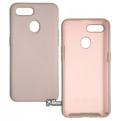 Чехол для Oppo A12, Silicone cover, софттач силикон, пудровый