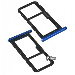 Тримач SIM-карти для Huawei P20 Lite, синій, c тримачем MMC