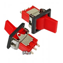 Тумблер з клавішею RLS-102-A1 (ON-ON), 3pin, 3A 250VAC, красный Тумблер з клавішею RLS-102-A1 (ON-ON), 3pin, 3A 250VAC, красный