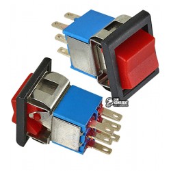 Тумблер с клавишей RLS-203-E5 (ON-OFF-ON), 6pin, 3A 250VAC, красный Тумблер с клавишей RLS-203-E5 (ON-OFF-ON), 6pin, 3A 250VAC, красный