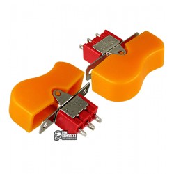 Тумблер с клавишей RLS-103-D1 (ON-OFF-ON), 3pin, 3A 250VAC, желтый Тумблер с клавишей RLS-103-D1 (ON-OFF-ON), 3pin, 3A 250VAC, желтый