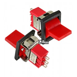 Тумблер с клавишей RLS-103-F1 (ON-OFF-ON), 3pin, 3A 250VAC, красный Тумблер с клавишей RLS-103-F1 (ON-OFF-ON), 3pin, 3A 250VAC, красный