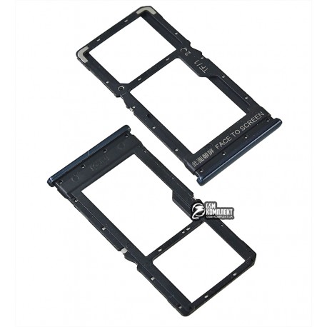 Держатель SIM-карты для Xiaomi Poco X3 Pro, черный, Phantom Black, M2102J20SG, M2102J20SI