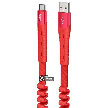 Кабель Type-C - USB, Hoco U78 Cotton treasure elastic, 0,8-1,2м, до 2,4А