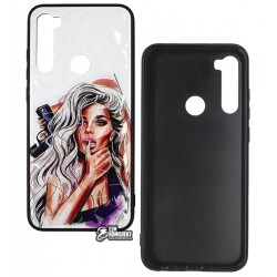 Чехол для Xiaomi Redmi Note 8T, Ladies purple Prism, пластик-силикон