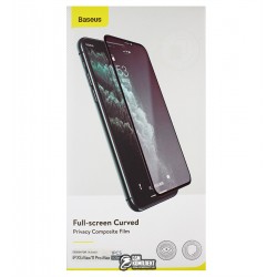 Защитное стекло Baseus 0.25mm Full-screen Curved Privac For iPhone XS Max/11 Pro Max \ Black SGAPIPH65-TN01