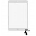 Тачскрін для Apple iPad Mini, iPad Mini 2 Retina, з кнопкою HOME, з мікросхемами, білий, China quality
