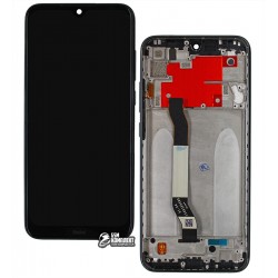 Дисплей для Xiaomi Redmi Note 8T, черный, логотип Redmi, с рамкой, оригинал (переклеенное стекло), M1908C3XG