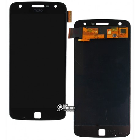 Дисплей для Motorola XT1635-02 Moto Z Play, чорний, з сенсорним екраном, High Copy