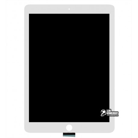 Дисплей для планшета iPad Air 2, белый, с сенсорным экраном (дисплейный модуль), high-copy
