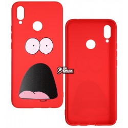 Чехол для Huawei P Smart Plus, Nova 3i, Patrick Star, силикон, красный Чехол для Huawei P Smart Plus, Nova 3i, Patrick Star, силикон, красный