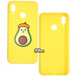 Чехол для Huawei P Smart Plus, Nova 3i, Avocado, силикон, желтый