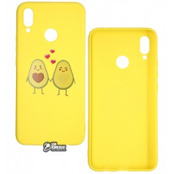 Чехол для Huawei P Smart Plus, Nova 3i, Avocado Love, силикон, желтый