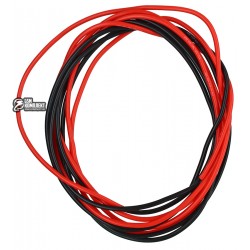 Кабель 24AWG (0,2мм.кв.) в силиконовой изоляции, комплект красный + черный, 1м
