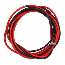 Кабель 18AWG (0,75мм.кв.) В силіконовій ізоляції, комплект червоний + чорний, 1м