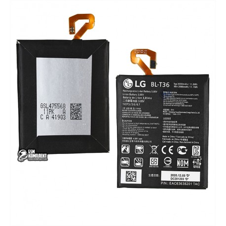 Акумулятор BL-T36 для LG K30, K12 Plus, K10 (2018), Li-ion 3.85В 3000 мАг