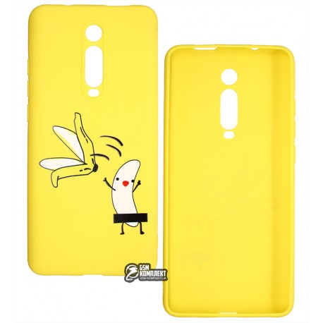 Чехол для Xiaomi Mi 9T/Mi 9T Pro (Redmi K20/K20 Pro), Banan print, силикон, желтый