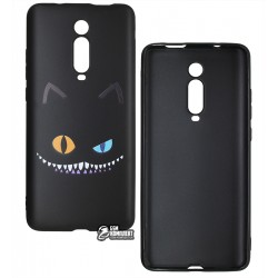 Чехол для Xiaomi Mi 9T/Mi 9T Pro (Redmi K20/K20 Pro), Cat smile print, силикон черный