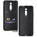 Чехол для Xiaomi Mi 9T/Mi 9T Pro (Redmi K20/K20 Pro), Cat smile print, силикон черный