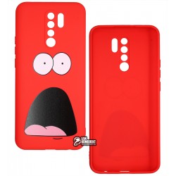 Чехол для Xiaomi Redmi 9, Patrick Star, силикон, красный