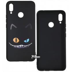 Чехол для Huawei P Smart Plus, Nova 3i, Cat smile print, силикон, черный