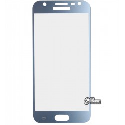 Защитное стекло для Samsung J330H Galaxy J3 (2017), 2.5D, Full Glue, голубое