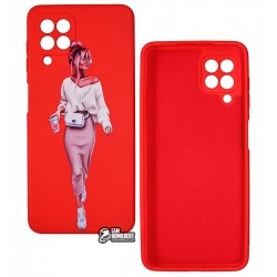 Чехол для Samsung A225 Galaxy A22, M225 Galaxy M22, ART Lady red, силиконовый