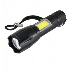 Ліхтарик Police 1831 T6 + COB, вбудований акб, зум, зарядка MicroUSB