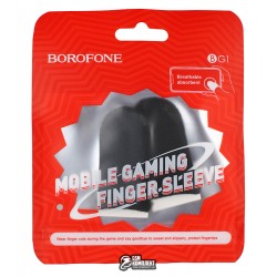 Напальчники ігрові для сенсорного екрану Borofone BG1 Superconducting (carbon fiber), чорні