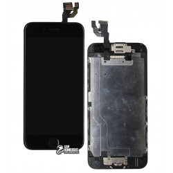 Дисплей iPhone 6, чорний, з сенсорним екраном, з рамкою, AAA, Tianma, зі шлейфом кнопки HOME, з камерою, з динаміком Дисплей iPhone 6, чорний, з сенсорним екраном, з рамкою, AAA, Tianma, зі шлейфом кнопки HOME, з камерою, з динаміком