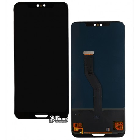Дисплей Huawei P20 Pro, чорний, з тачскріном, (TFT), копія, CLT-L29 / CLT-L09