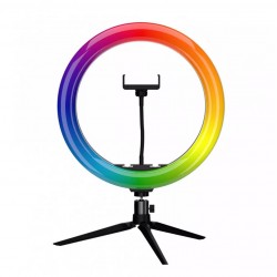 Кільцева LED-лампа для блогерів 12 дюймів, LovelyStream, для Селфі з триногою, RGB