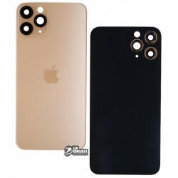 Задняя панель корпуса для Apple iPhone 11 Pro, золотистый, со стеклом камеры, Matte Gold Задняя панель корпуса для Apple iPhone 11 Pro, золотистый, со стеклом камеры, Matte Gold