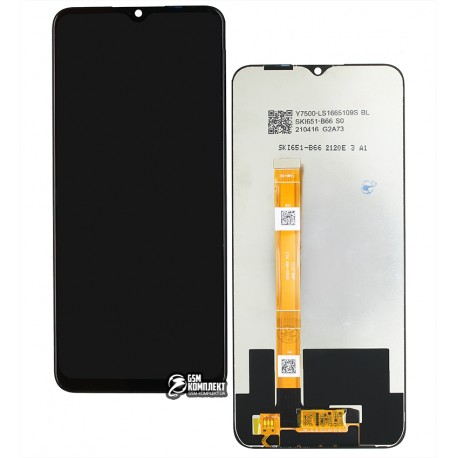 Дисплей для Oppo A15s, чорний, з сенсорним екраном, оригінал (PRC)
