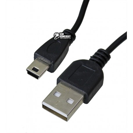 Кабель Mini-USB - USB, 0.5 метра, 2pin, чорний