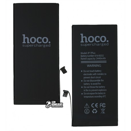 Акумулятор Hoco для Apple iPhone 7 Plus, Li-ion, 3,82 B, 3440 мАч, # 616-00250, посилений