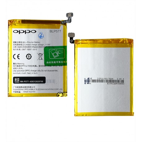 Аккумулятор BLP577 для Oppo R3, R7007, R7005, R7007, Li-Polymer, 3,8 B, 2500 мАч