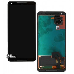 Дисплей для Google Pixel 2 XL, черный, с сенсорным экраном, оригинал (переклеено стекло)