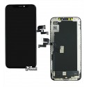 Дисплей для Apple iPhone XS, чорний, клас B, з рамкою, China quality AA, (OLED), GXS OEM hard