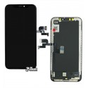 Дисплей для Apple iPhone X, черный, класс B, с рамкой, China quality AA, (OLED), GXS OEM hard